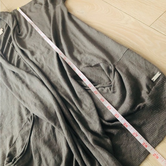 Aritzia Wilfred Silk Cashmere Waterfall Open Front Cardigan in Grey Size S - Picture 13 of 13